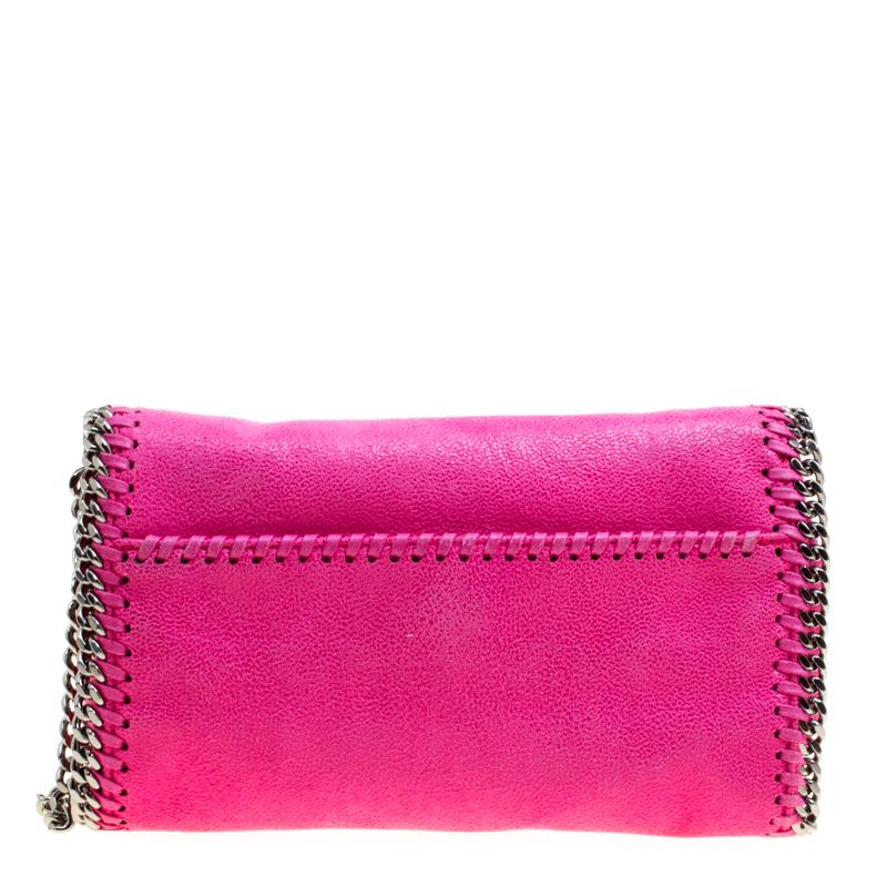 Stella McCartney Pink Faux Leather Embellished Falabella Crossbody Bag 2