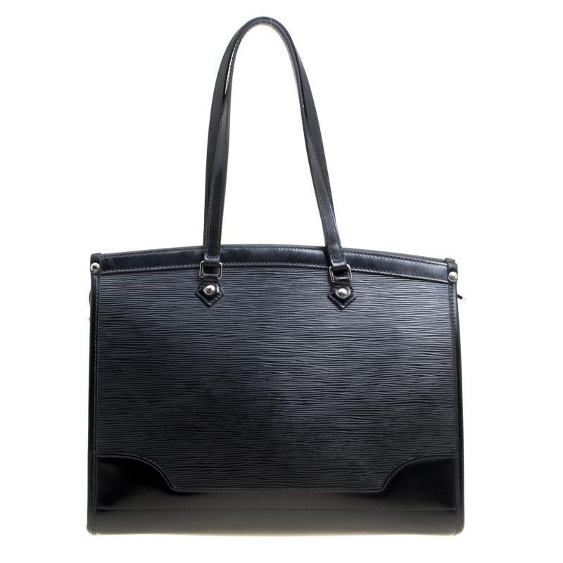 Louis Vuitton Black Epi Leather Madeleine GM Bag 2
