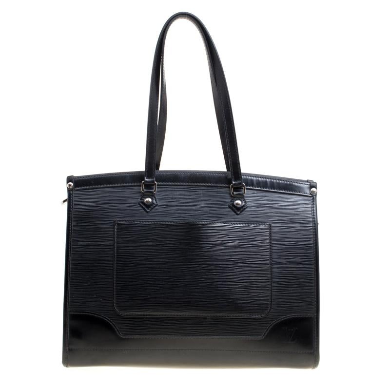 Louis Vuitton Black Epi Leather Madeleine GM Bag