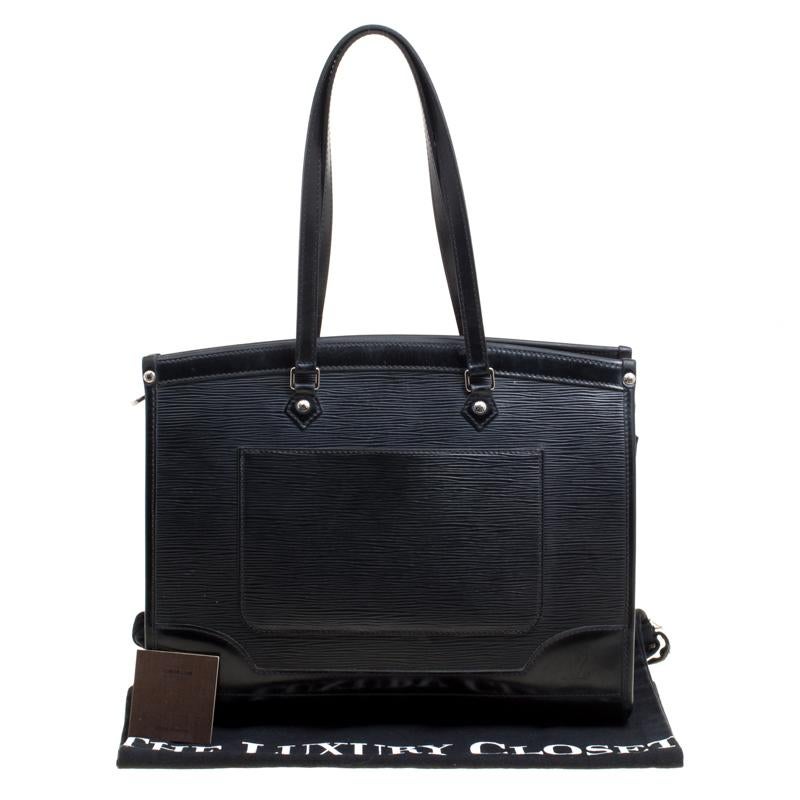 Louis Vuitton Black Epi Leather Madeleine GM Bag 5