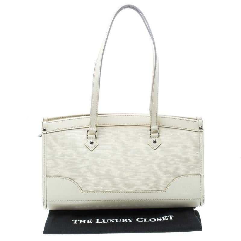 Louis Vuitton Ivory Epi Leather Madeleine PM Bag 5