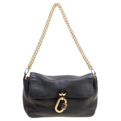 Chloe Black Leather Chain Shoulder Bag