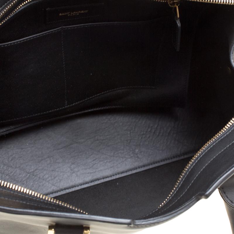 Saint Laurent Black Leather Medium Cabas Chyc Tote 2