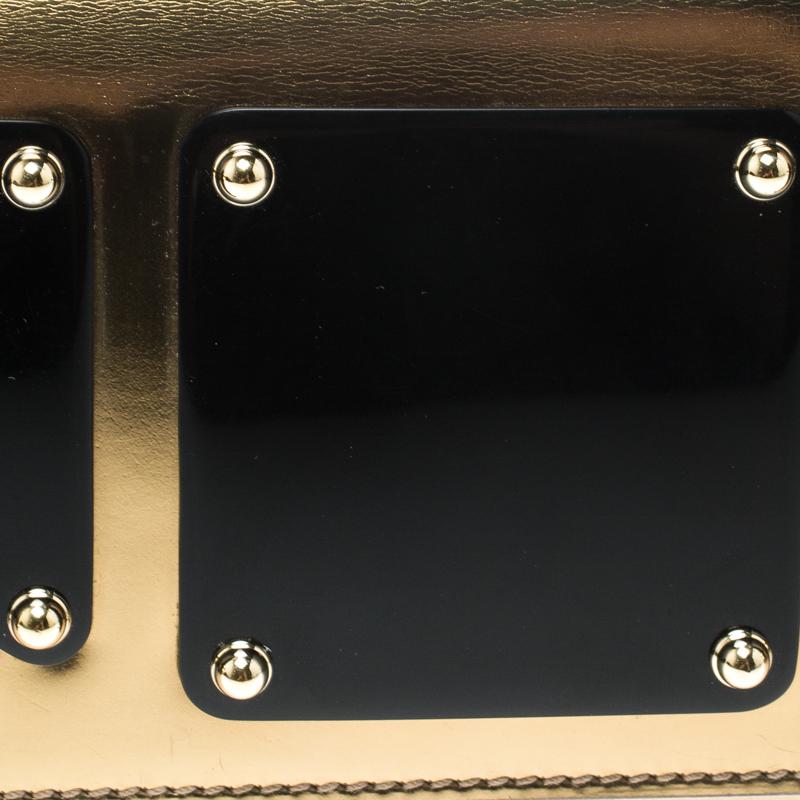 Gucci Gold Leather Romy Clutch 1