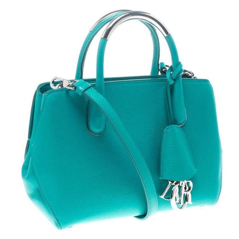 Dior Turquoise Leather Small Bar Bag at 1stDibs