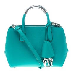 Dior Turquoise Leather Small Bar Bag