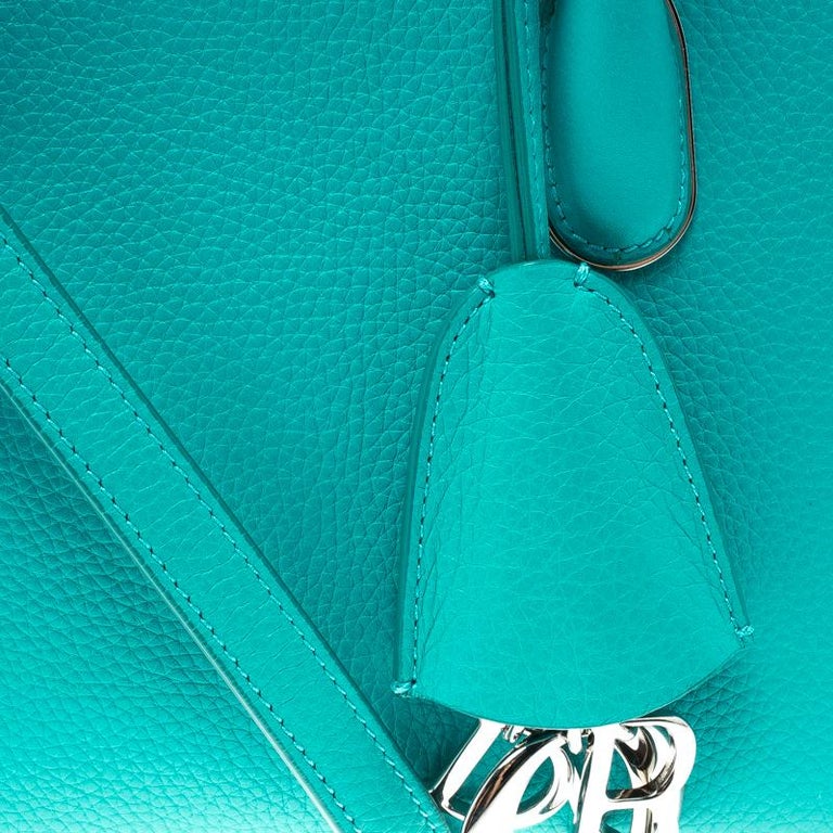Dior Turquoise Leather Small Bar Bag at 1stDibs