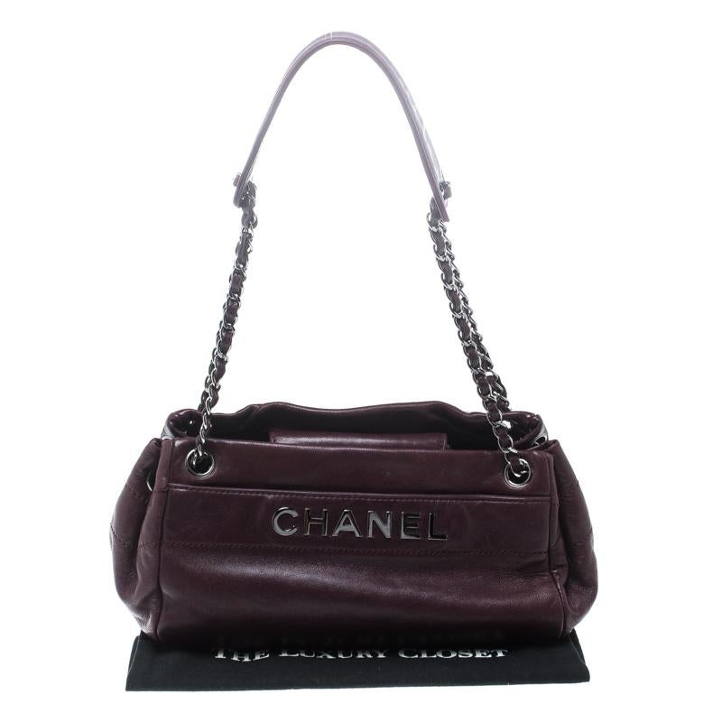 Chanel Purple Leather LAX Accordion Camera Shoulder Bag 5