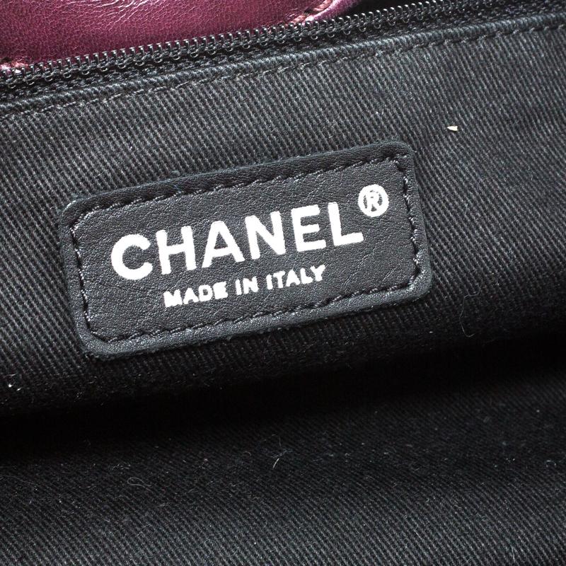 Chanel Purple Leather LAX Accordion Camera Shoulder Bag 1