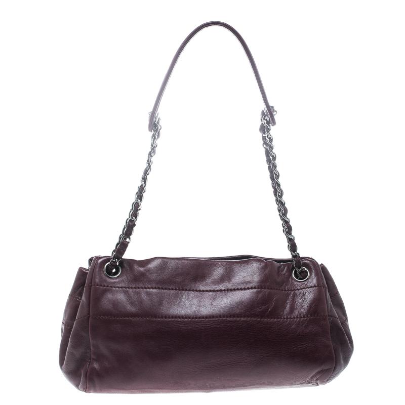 Chanel Purple Leather LAX Accordion Camera Shoulder Bag 2
