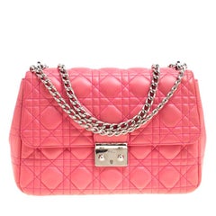 Dior Pink Cannage Quilted Leather Miss Dior Shoulder Bag