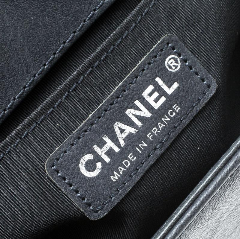 Chanel Pale Blue Quilted Leather Medium Paris Dallas Boy Flap Bag In Good Condition In Dubai, Al Qouz 2