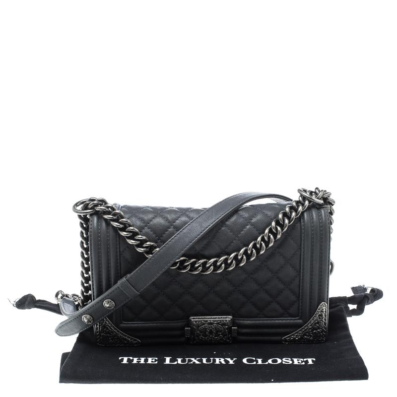 Chanel Pale Blue Quilted Leather Medium Paris Dallas Boy Flap Bag 5