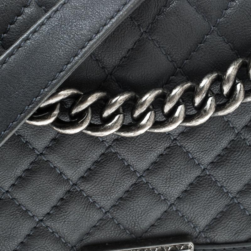 Chanel Pale Blue Quilted Leather Medium Paris Dallas Boy Flap Bag 2