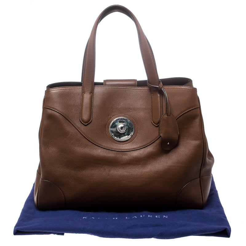 Ralph Lauren Brown Leather Ricky Tote 5