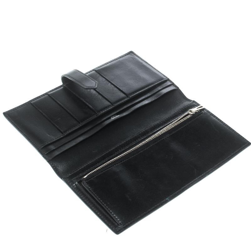 Hermes Black Box Calf Leather Bearn Gusset Wallet 2