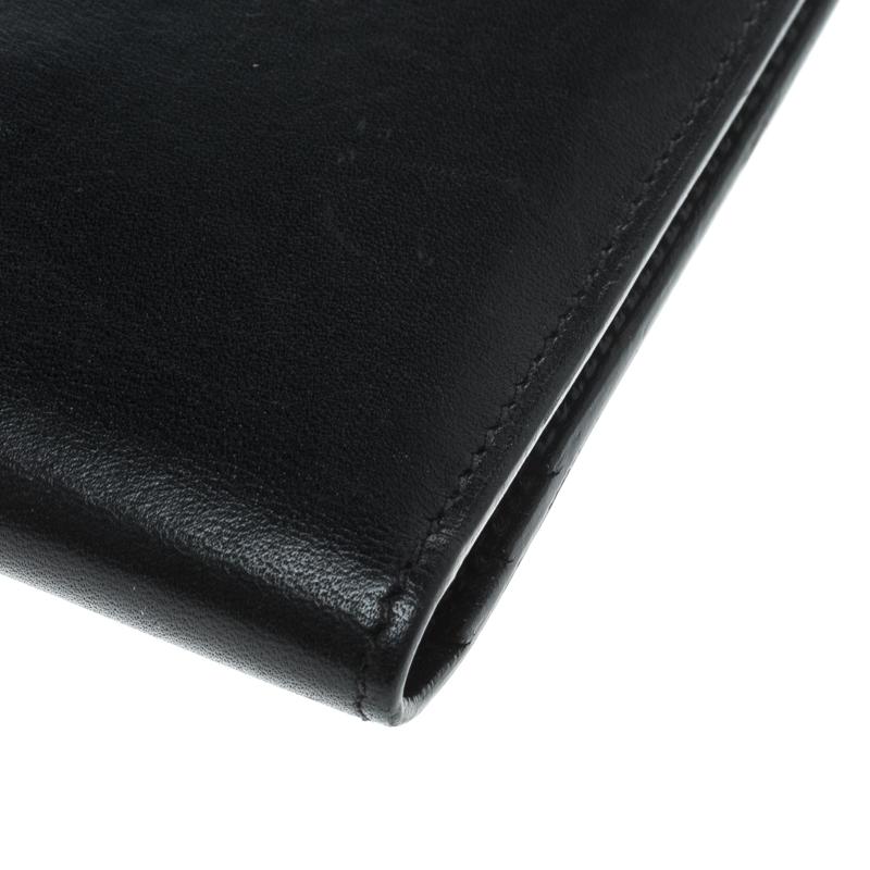 Hermes Black Box Calf Leather Bearn Gusset Wallet 3