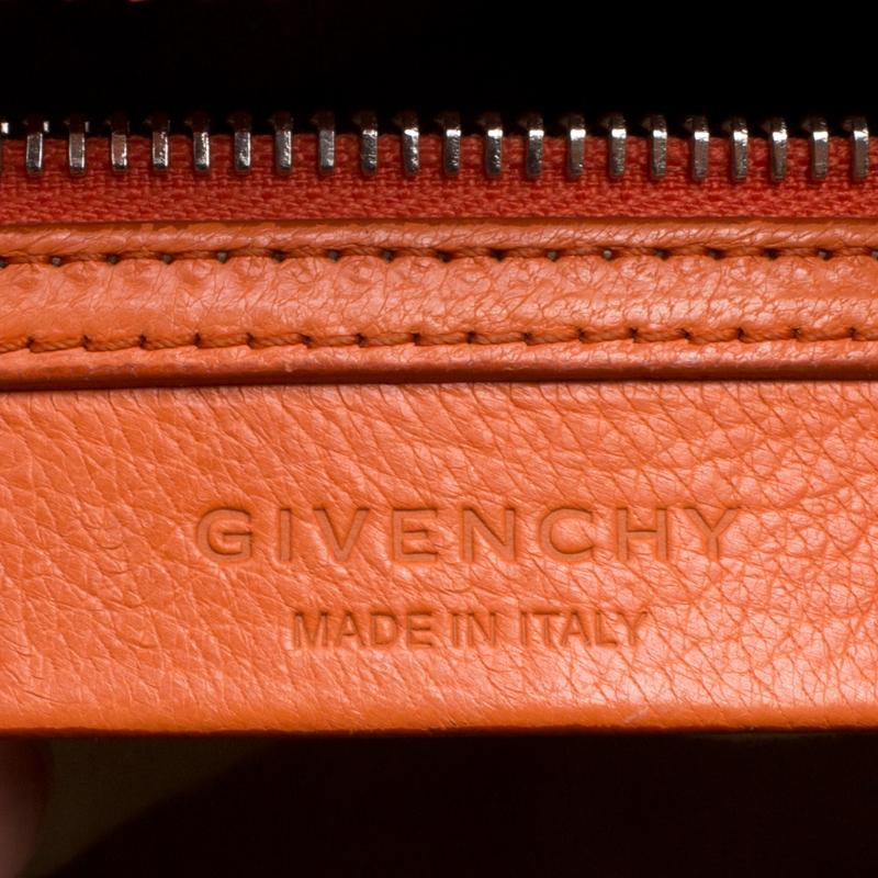 Women's Givenchy Orange Leather Mini Antigona Satchel