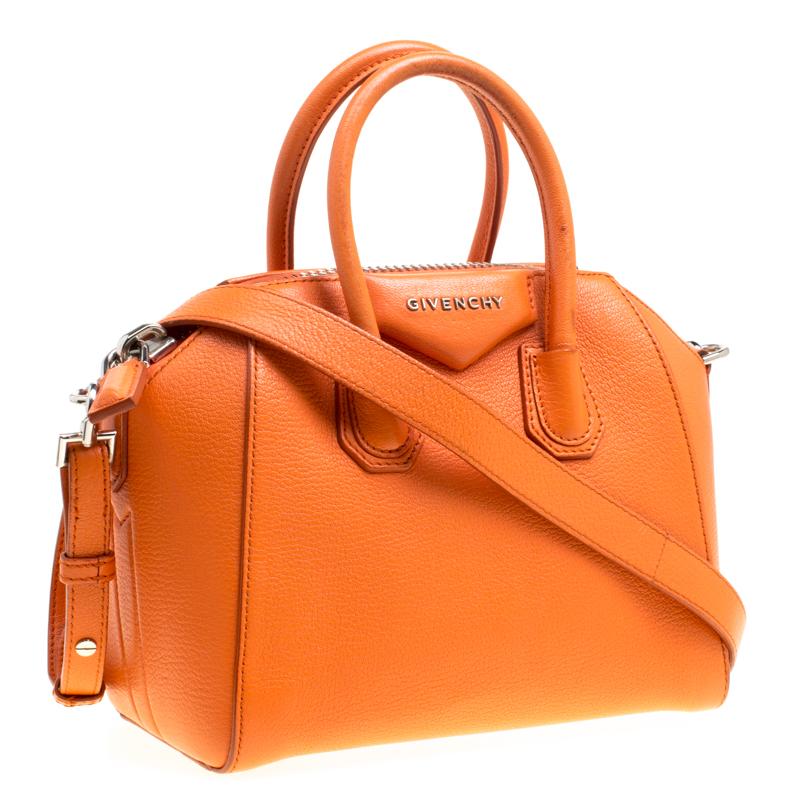 Givenchy Orange Leather Mini Antigona Satchel 3