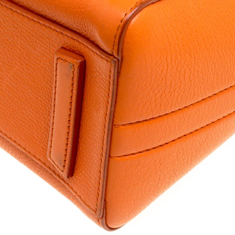 Givenchy Orange Leather Mini Antigona Satchel 4
