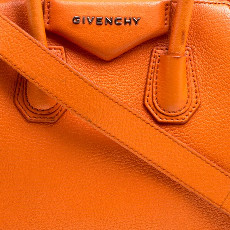 Givenchy Orange Leather Mini Antigona Satchel 6