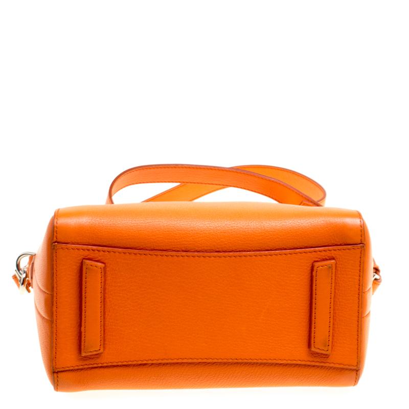 Givenchy Orange Leather Mini Antigona Satchel 7
