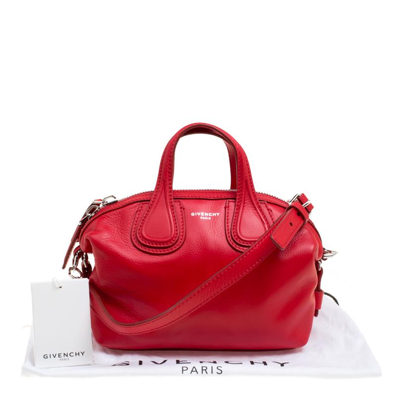 Women's Givenchy Red Leather Micro Nightingale Crossbody Bag