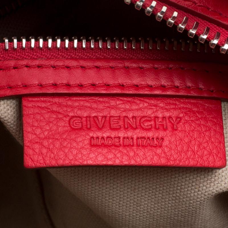 Givenchy Red Leather Micro Nightingale Crossbody Bag 3