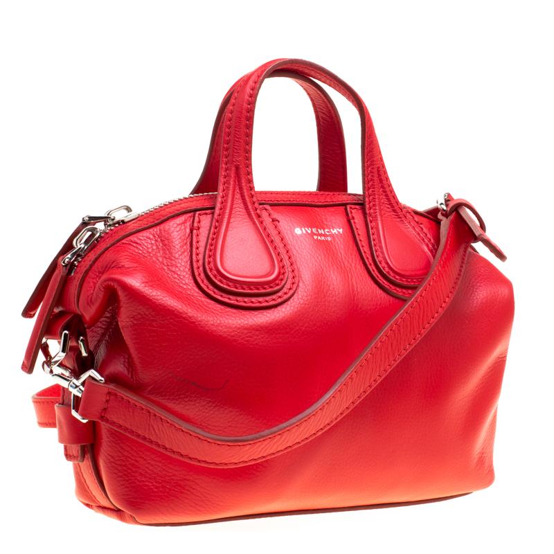 Givenchy Red Leather Micro Nightingale Crossbody Bag 6