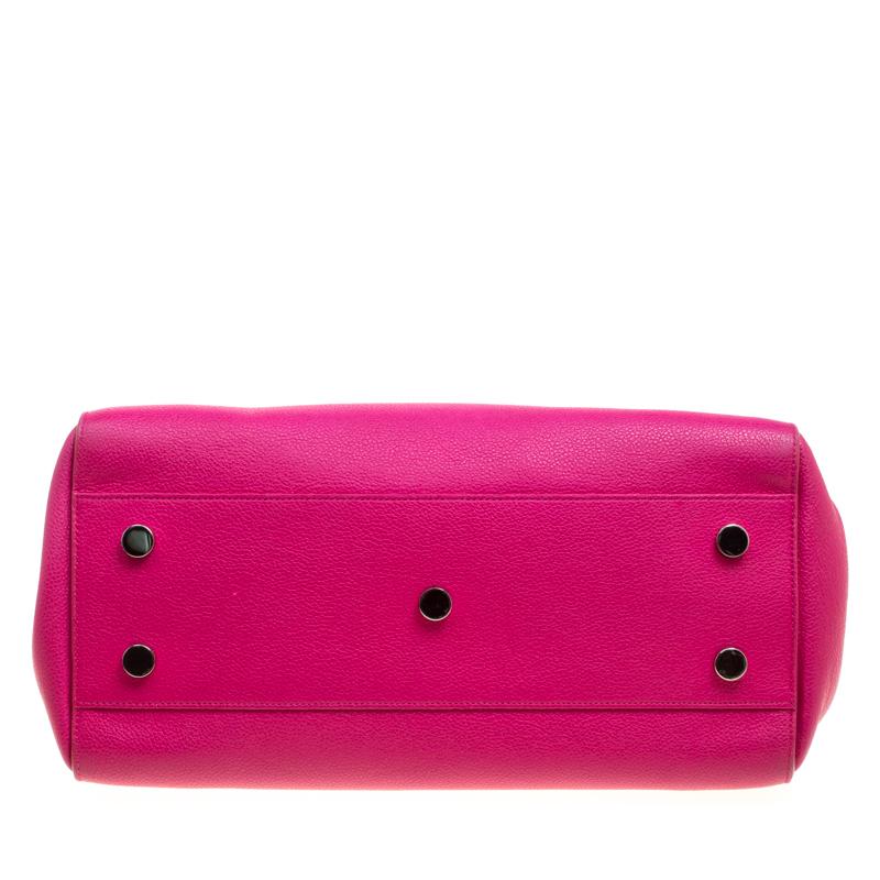 Women's Saint Laurent Hot Pink Leather Small Rive Gauche Bag