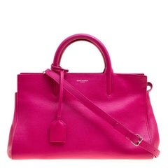 Saint Laurent Hot Pink Leather Small Rive Gauche Bag