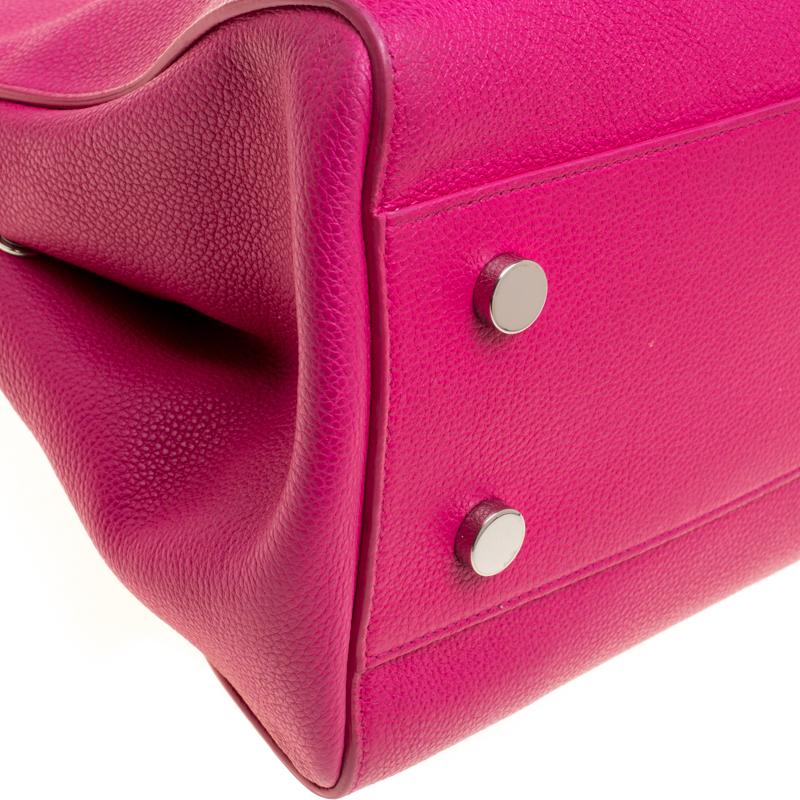 Saint Laurent Hot Pink Leather Small Rive Gauche Bag 4