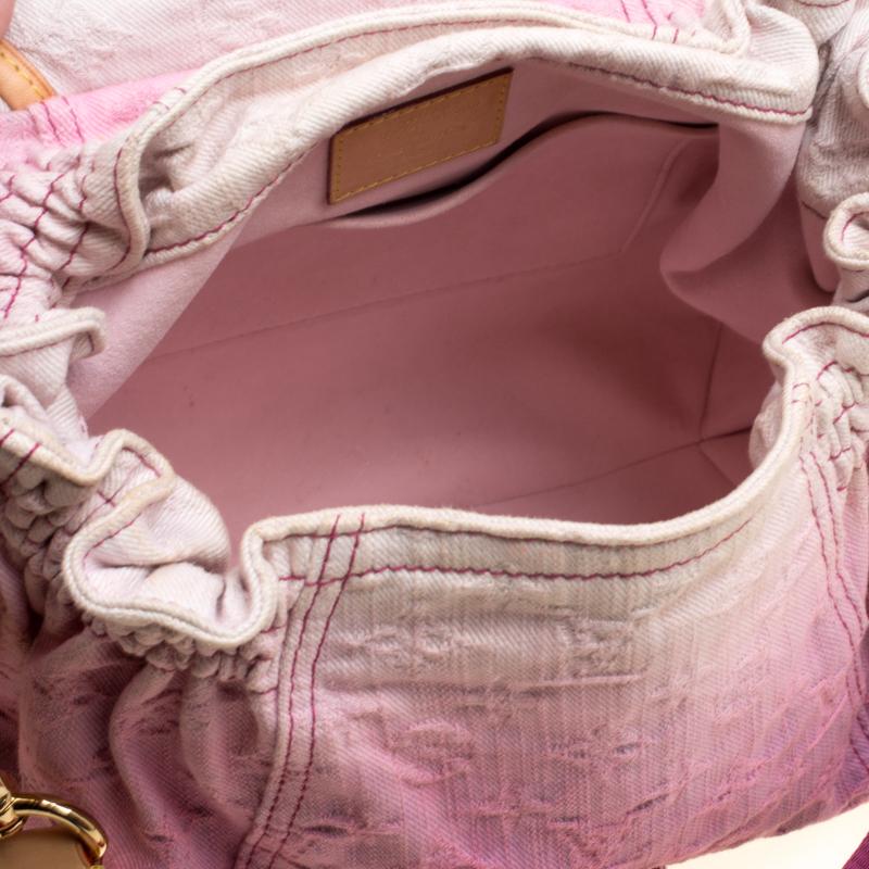 louis vuitton pink denim bag
