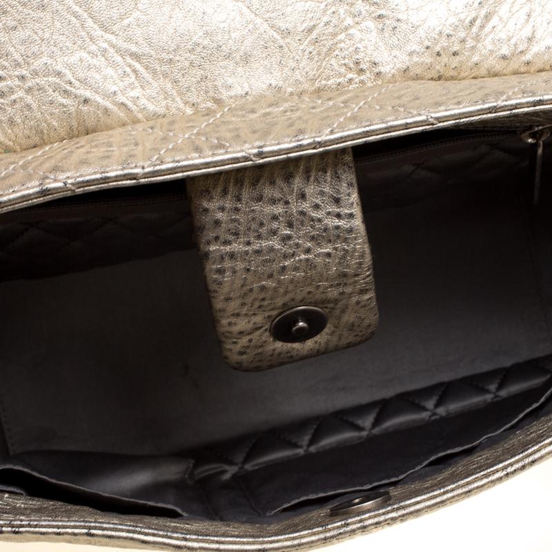 Chanel Light Gold Leather CC Accordion Flap Shoulder Bag 2