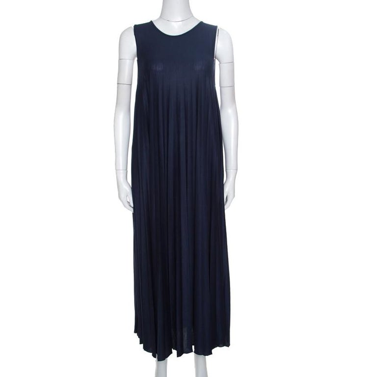 Weekend Max Mara Navy Blue Cropped Sweater and Dress Set M For Sale at ...