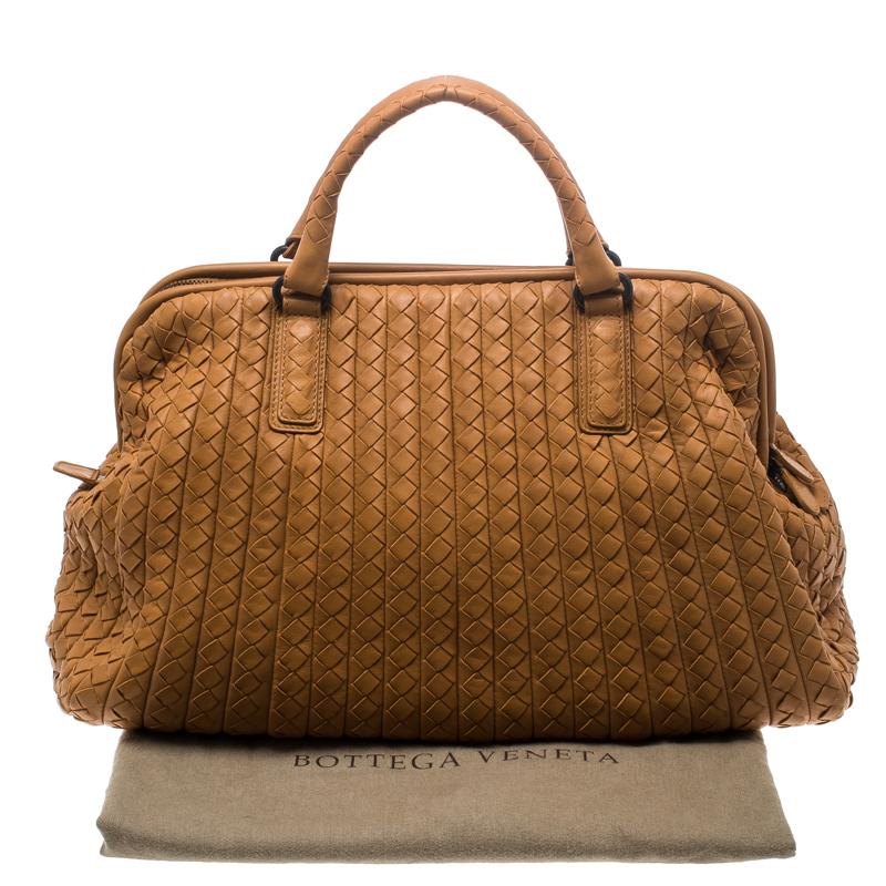 Bottega Veneta Brown Intrecciato Leather New Bond Satchel 4