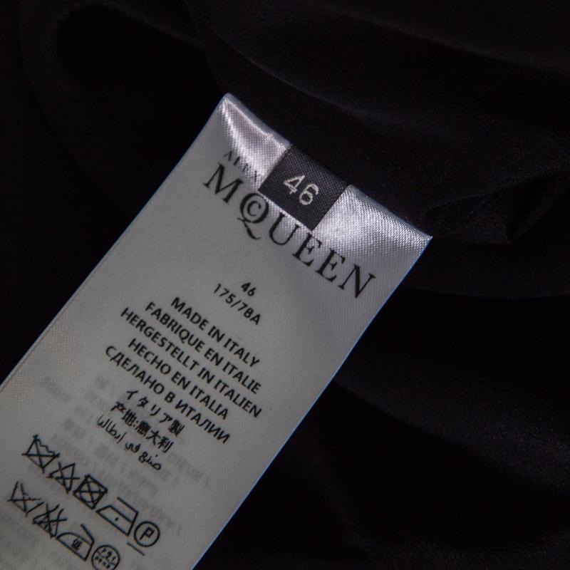 Alexander McQueen Black Ruffled Midi Skirt L 1