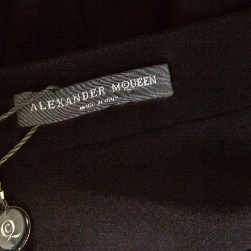 Alexander McQueen Black Ruffled Midi Skirt L 2