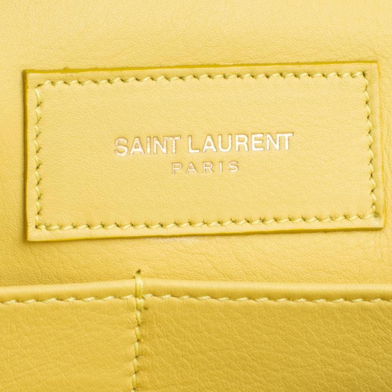 Saint Laurent Yellow Leather Medium Cabas Chyc Tote 1