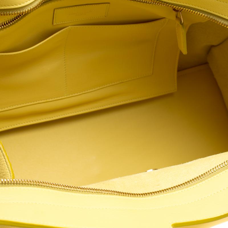 Saint Laurent Yellow Leather Medium Cabas Chyc Tote 7