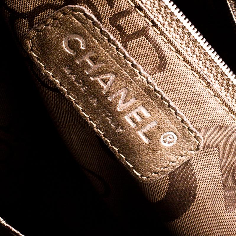 Chanel Grey Suede Shoulder Bag 1