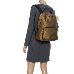 Burberry Yellow/Black Tie Print Fabric Simple Abbeydale Backpack
