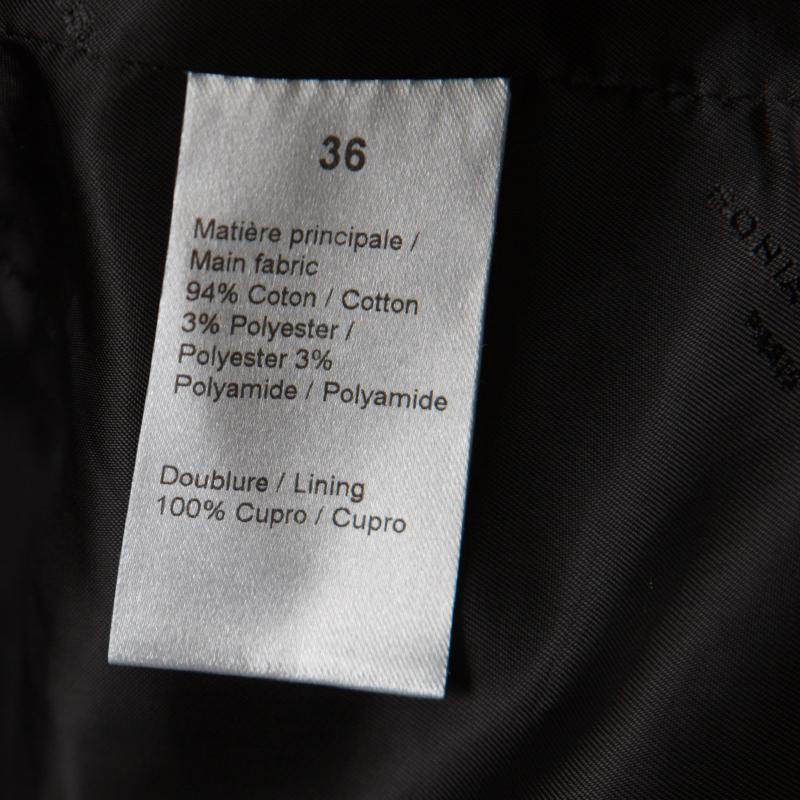 Black Sonia Rykiel Rainbow Striped Textured Cropped Jacket S
