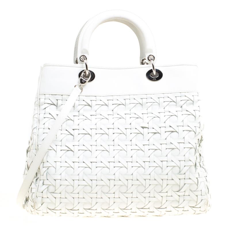 dior woven tote