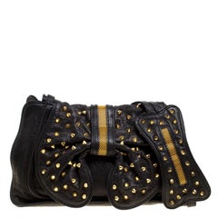 3.1 Phillip Lim Black Leather Studded Bow Edie Shoulder Bag