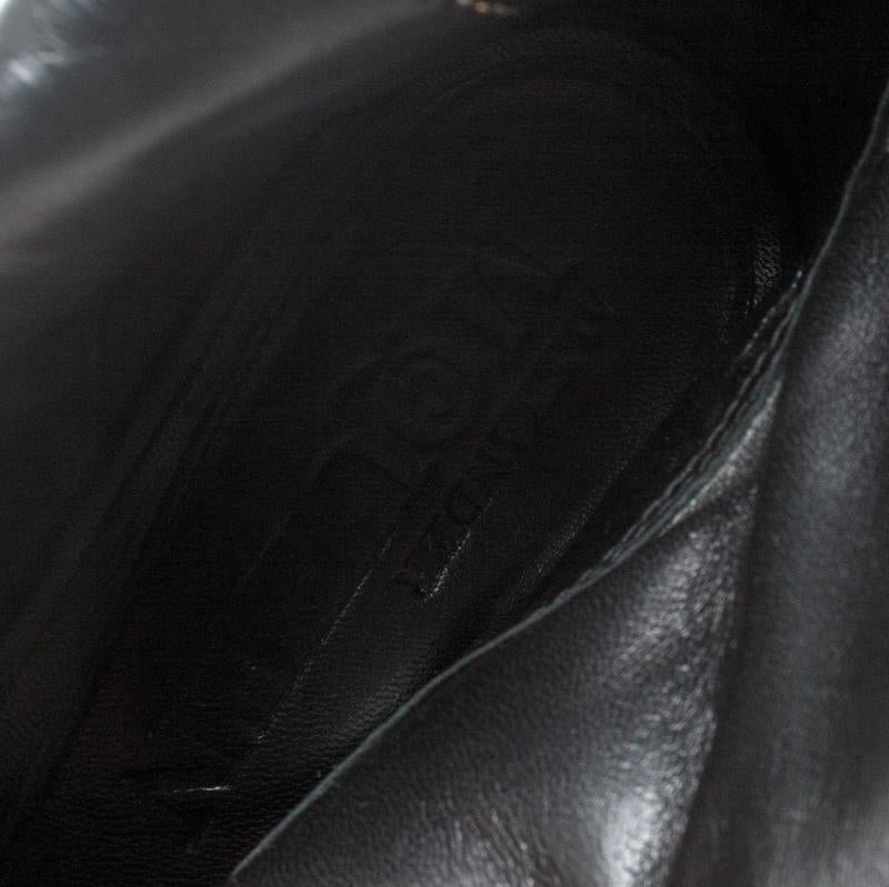 Alexander McQueen Black Leather Faithful Skull Peep Toe Ankle Boots Size 39 3