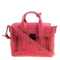 3.1 Phillip Lim Coral Pink Leather Mini Pashli Top Handle Shoulder Bag