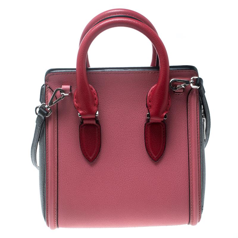Pink Alexander McQueen Multicolor Leather Mini Heroine Shoulder Bag