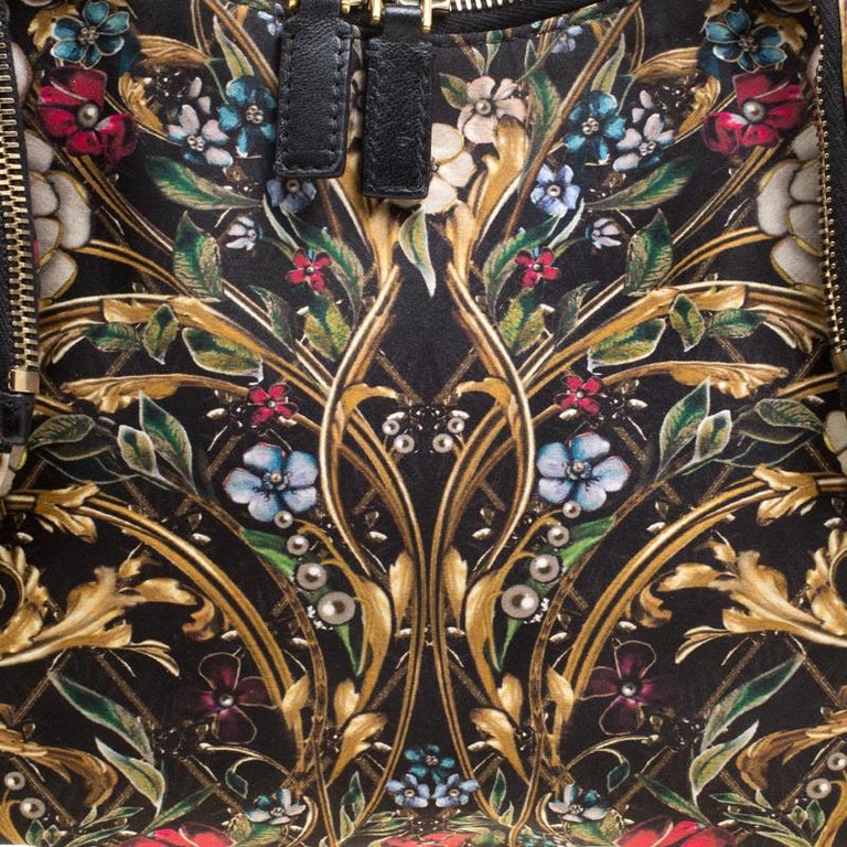 Alexander McQueen Multicolor Printed Fabric Medium De Manta Clutch For