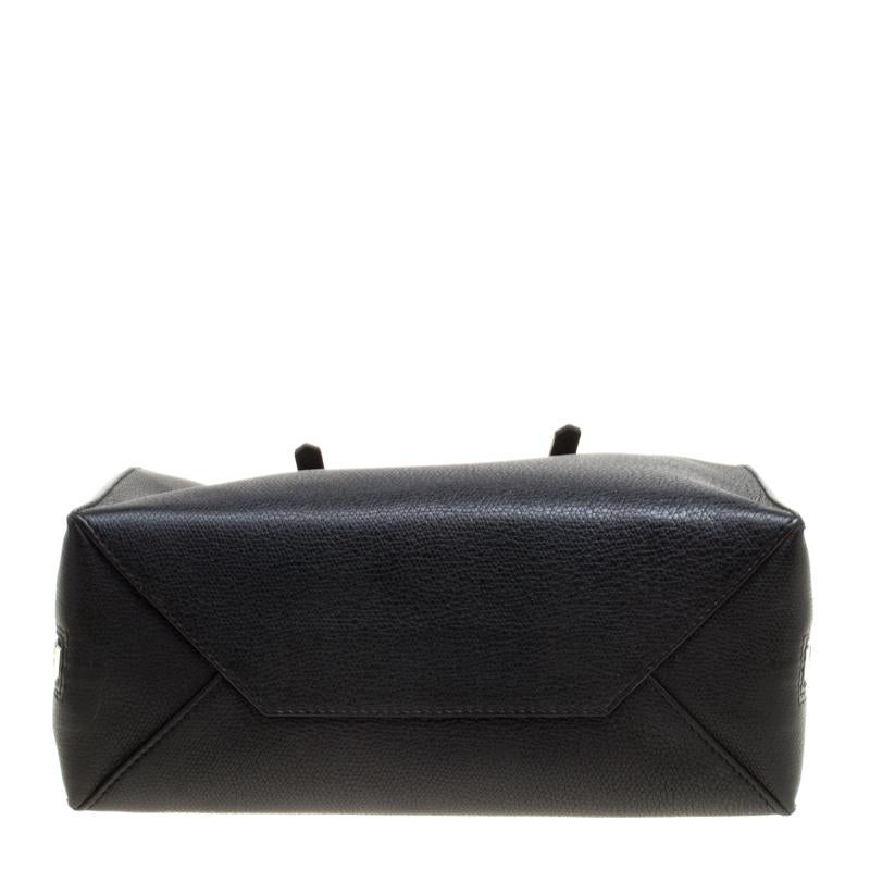 Balenciaga Black Leather Papier A6 Zip Top Handle Bag 4